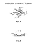 ROTOR-DISC CONNECTING MEMBER FOR A GLASS CURTAIN WALL OR ROOFING diagram and image