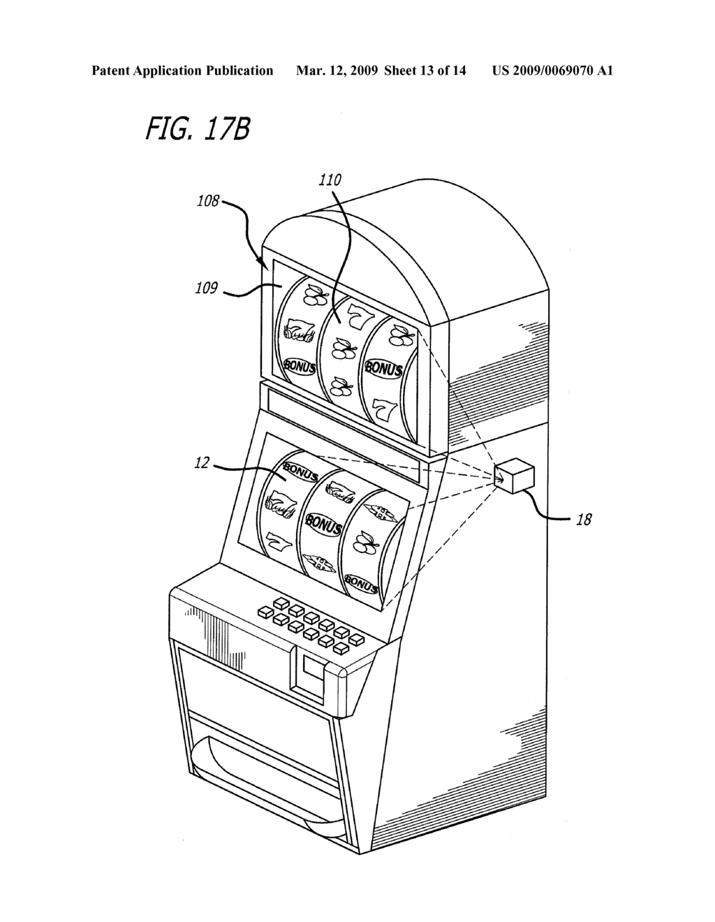 GAMING MACHINE HAVING A CURVED DISPLAY AND RELATED METHODS - diagram, schematic, and image 14