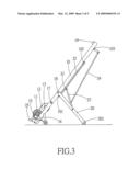 Folding mechanism of a treadmill diagram and image