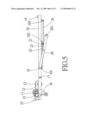 Folding mechanism of a treadmill diagram and image