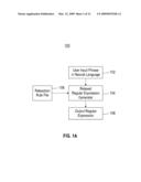 METHOD AND SYSTEM FOR AUTOMATICALLY GENERATING REGULAR EXPRESSIONS FOR RELAXED MATCHING OF TEXT PATTERNS diagram and image