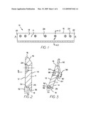 Grader blade with tri-grade insert assembly on the leading edge diagram and image