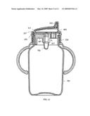 DRINKING CONTAINER, VENT SYSTEM AND METHOD diagram and image