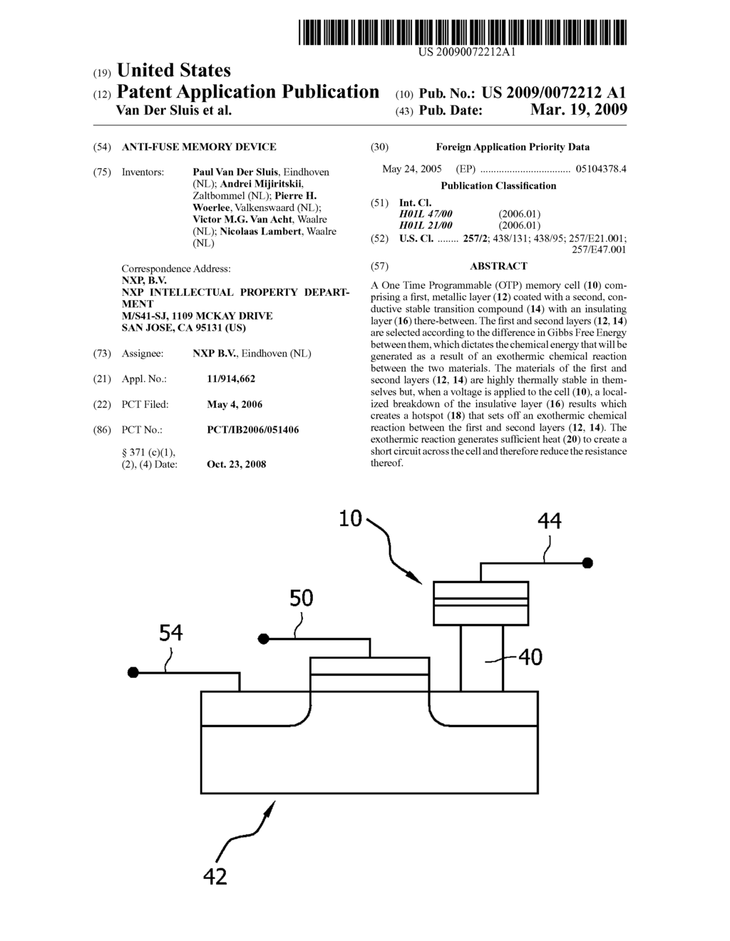 ANTI-FUSE MEMORY DEVICE - diagram, schematic, and image 01