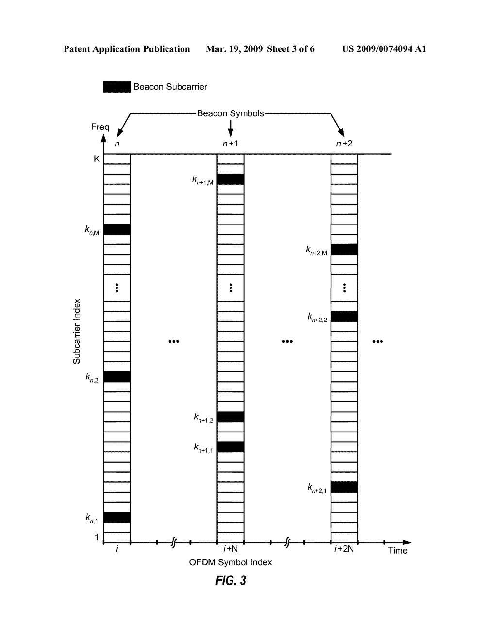 BEACON SYMBOLS WITH MULTIPLE ACTIVE SUBCARRIERS FOR WIRELESS COMMUNICATION - diagram, schematic, and image 04