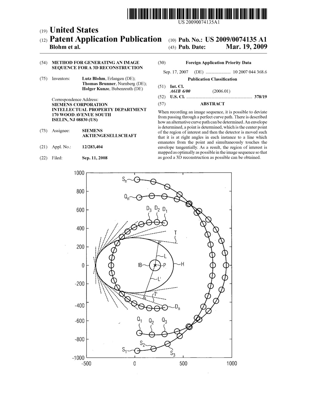 Method for generating an image sequence for a 3D reconstruction - diagram, schematic, and image 01