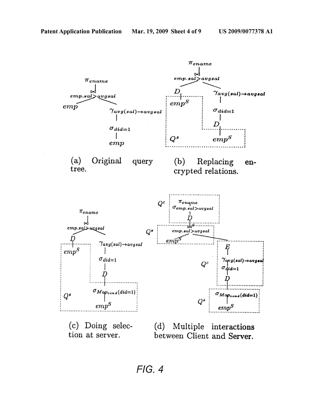 QUERYING ENCRYPTED DATA IN A RELATIONAL DATABASE SYSTEM - diagram, schematic, and image 05