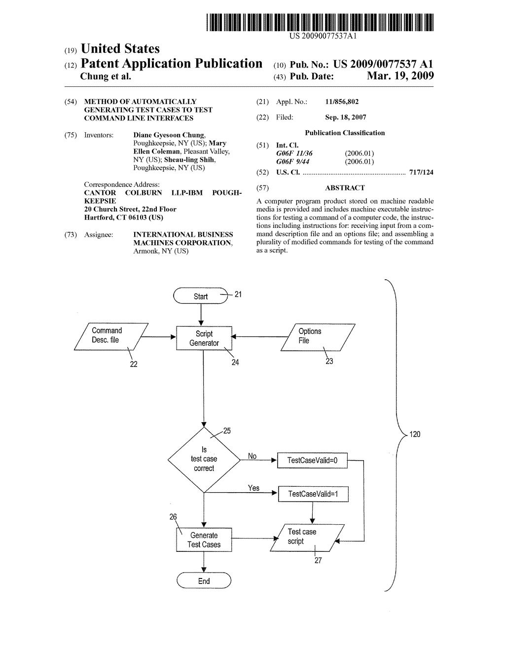  METHOD OF AUTOMATICALLY GENERATING TEST CASES TO TEST COMMAND LINE INTERFACES - diagram, schematic, and image 01