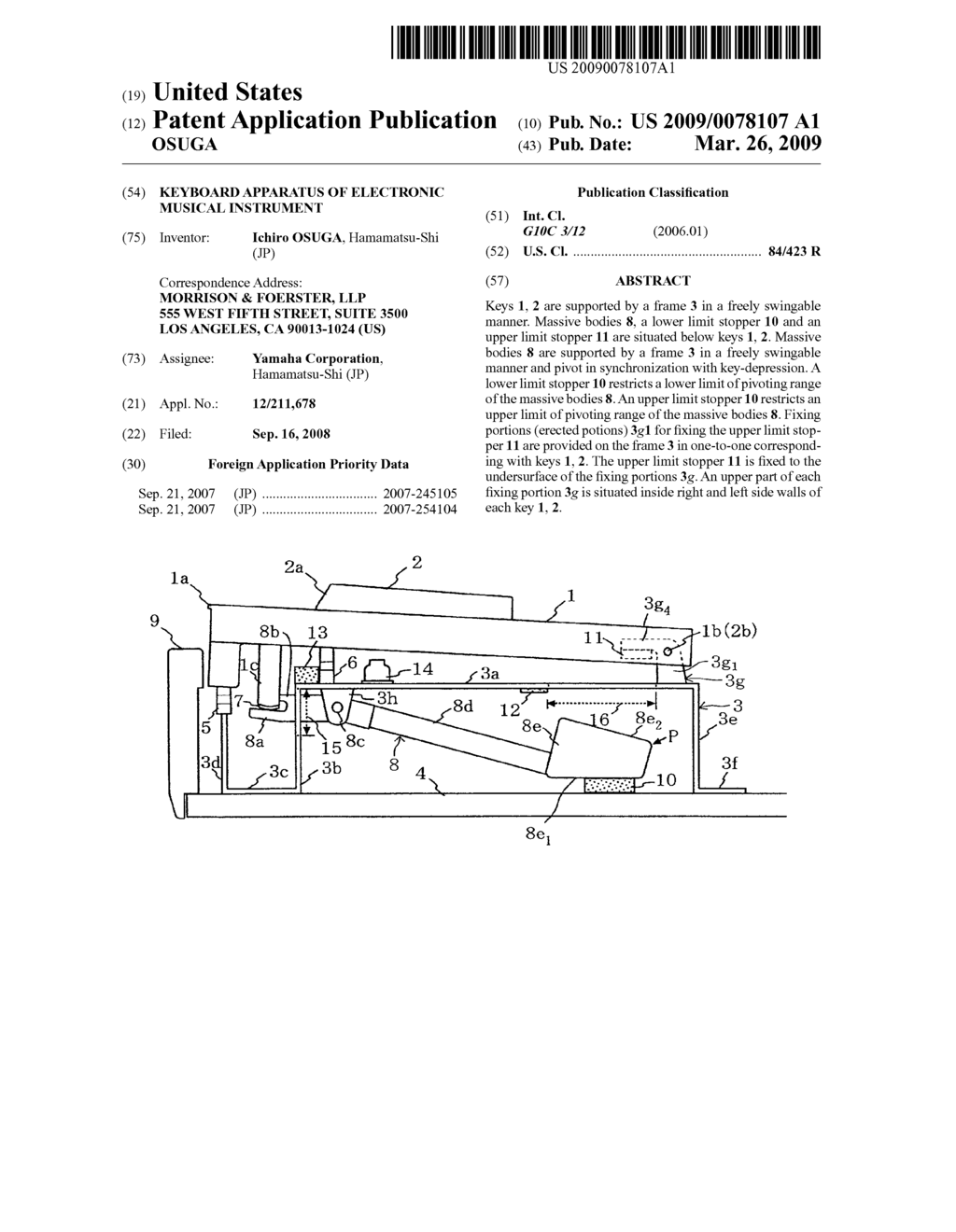 Keyboard Apparatus of Electronic Musical Instrument - diagram, schematic, and image 01