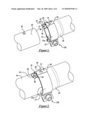 PIPE CLAMP WITH INTEGRAL LATCH diagram and image