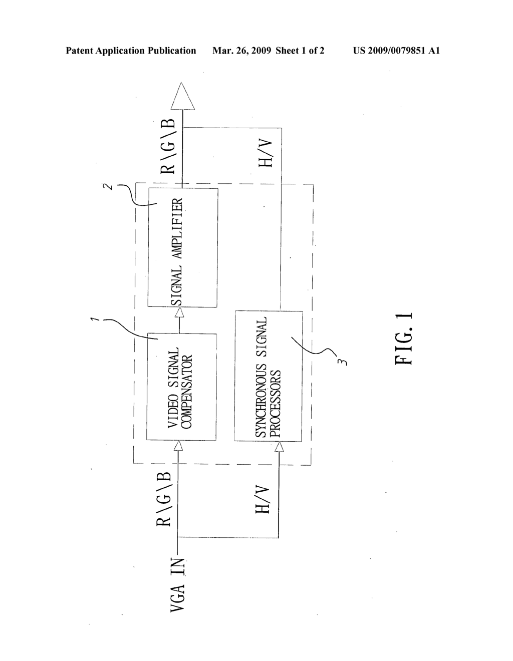 Video signal compensation circuit assembly - diagram, schematic, and image 02