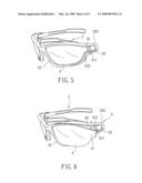 Eyeglasses having quick lens release feature diagram and image