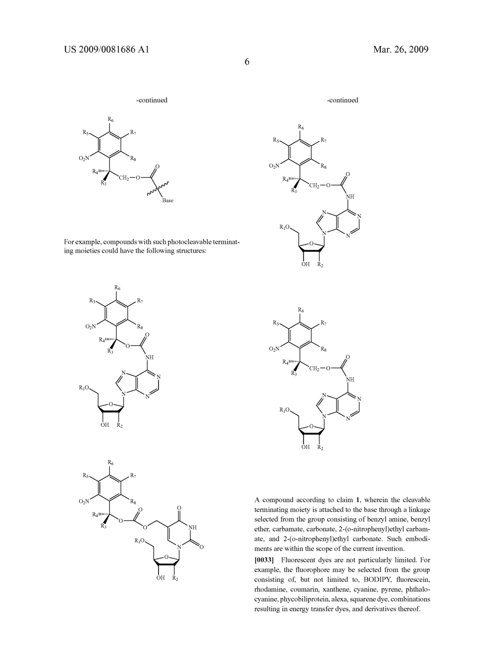 PHOTOCLEAVABLE LABELED NUCLEOTIDES AND NUCLEOSIDES AND METHODS FOR THEIR USE IN DNA SEQUENCING - diagram, schematic, and image 07