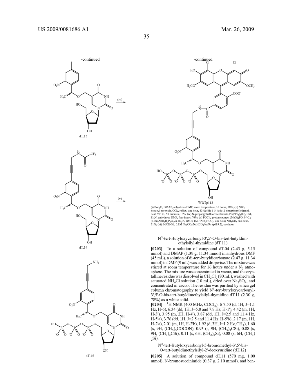 PHOTOCLEAVABLE LABELED NUCLEOTIDES AND NUCLEOSIDES AND METHODS FOR THEIR USE IN DNA SEQUENCING - diagram, schematic, and image 36