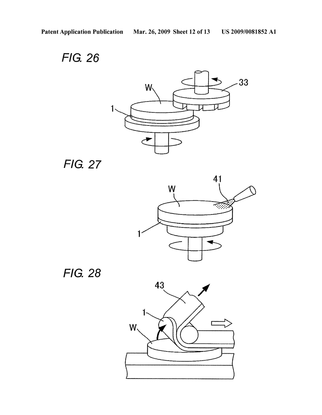 HOLDING JIG, SEMICONDUCTOR WAFER GRINDING METHOD, SEMICONDUCTOR WAFER PROTECTING STRUCTURE AND SEMICONDUCTOR WAFER GRINDING METHOD AND SEMICONDUCTOR CHIP FABRICATION METHOD USING THE STRUCTURE - diagram, schematic, and image 13