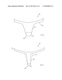 Thong-style sanitary pad and disposable thong for supporting same diagram and image