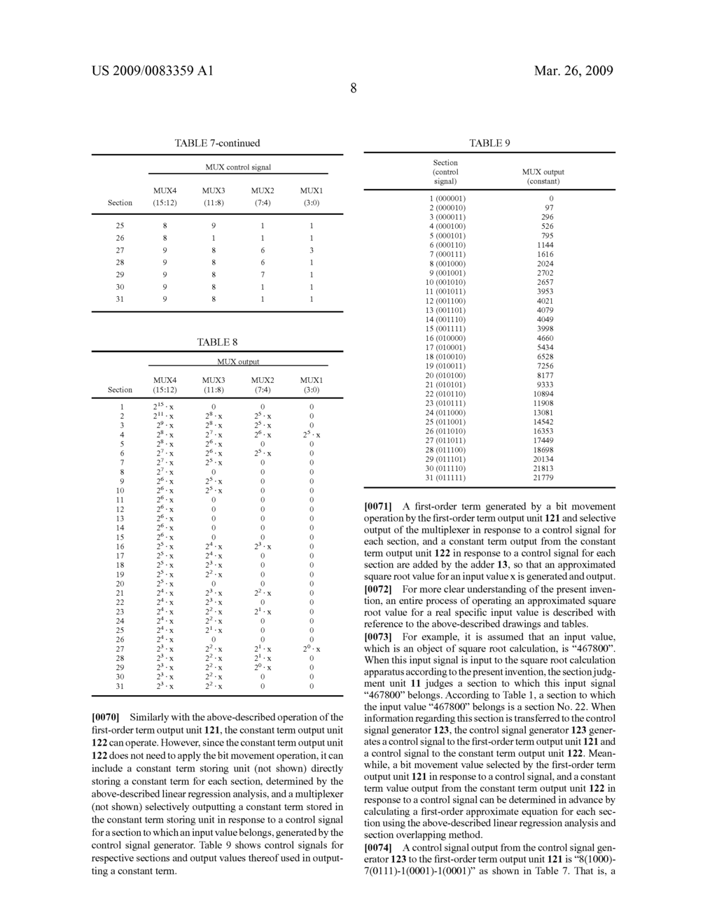 APPARATUS FOR CALCULATING SQUARE ROOT - diagram, schematic, and image 20