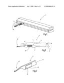 Knitting tool for a knitting machine diagram and image