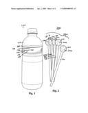 Unique identifying device for a beverage container diagram and image
