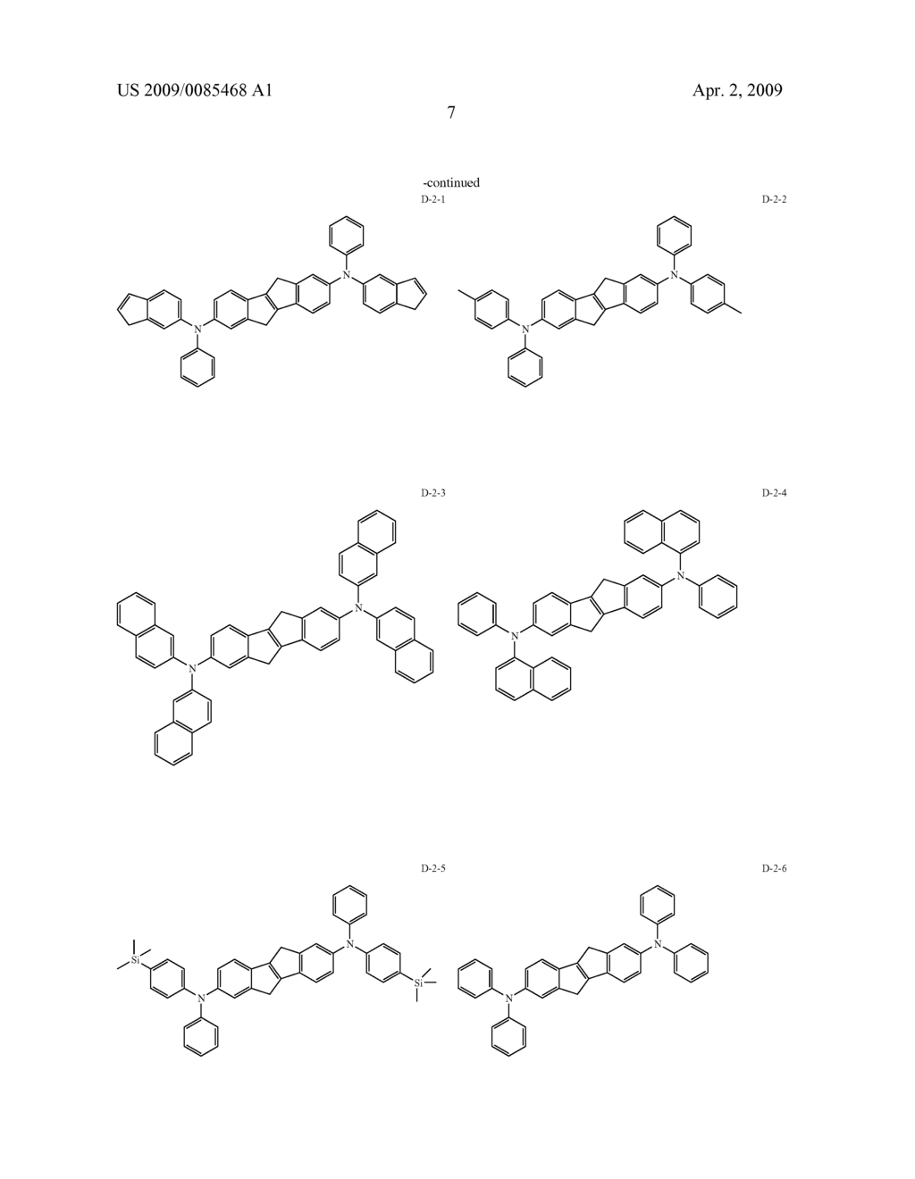 AROMATIC AMINE DERIVATIVES AND ORGANIC ELECTROLUMINESCENCE DEVICES USING THE SAME - diagram, schematic, and image 10