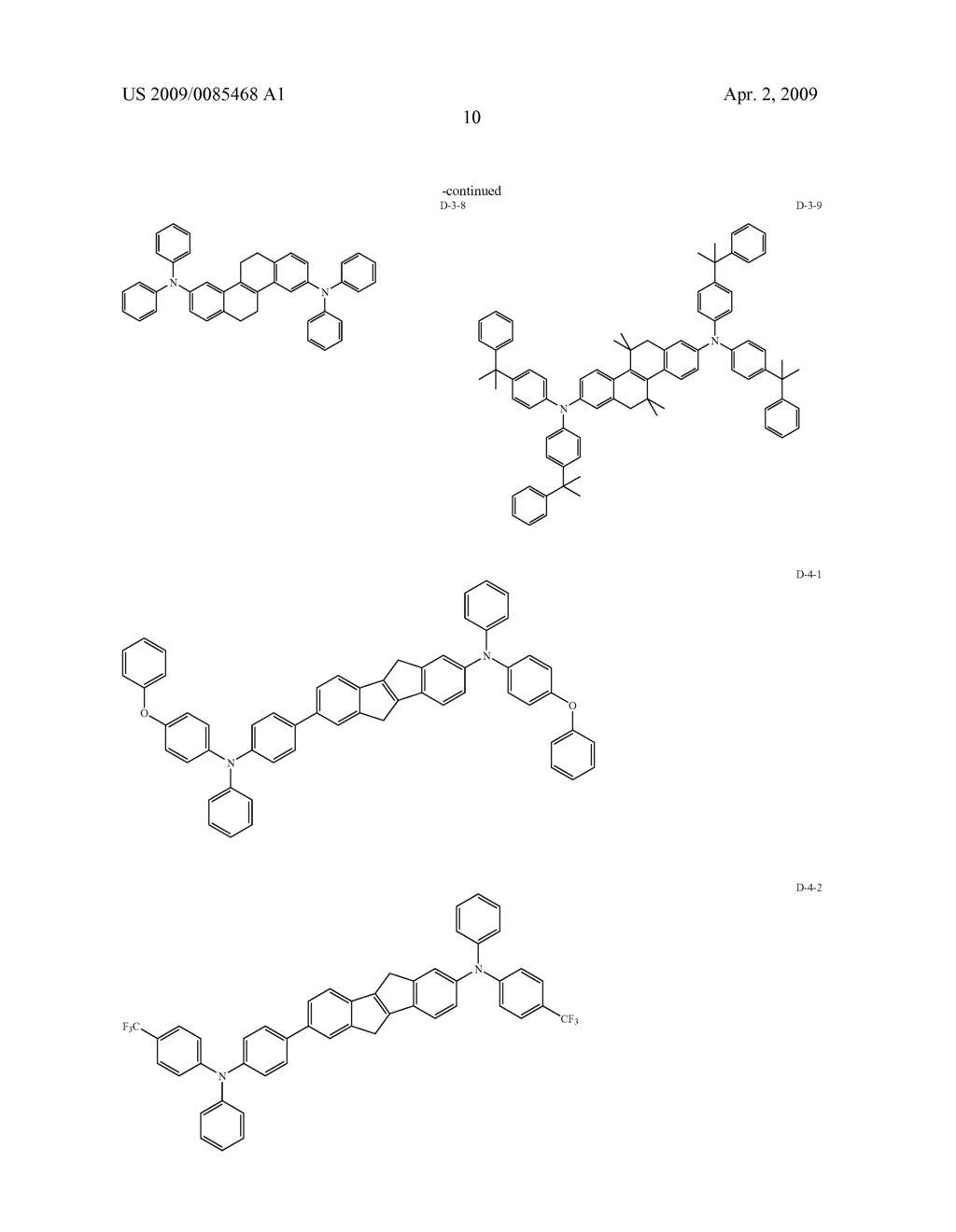 AROMATIC AMINE DERIVATIVES AND ORGANIC ELECTROLUMINESCENCE DEVICES USING THE SAME - diagram, schematic, and image 13