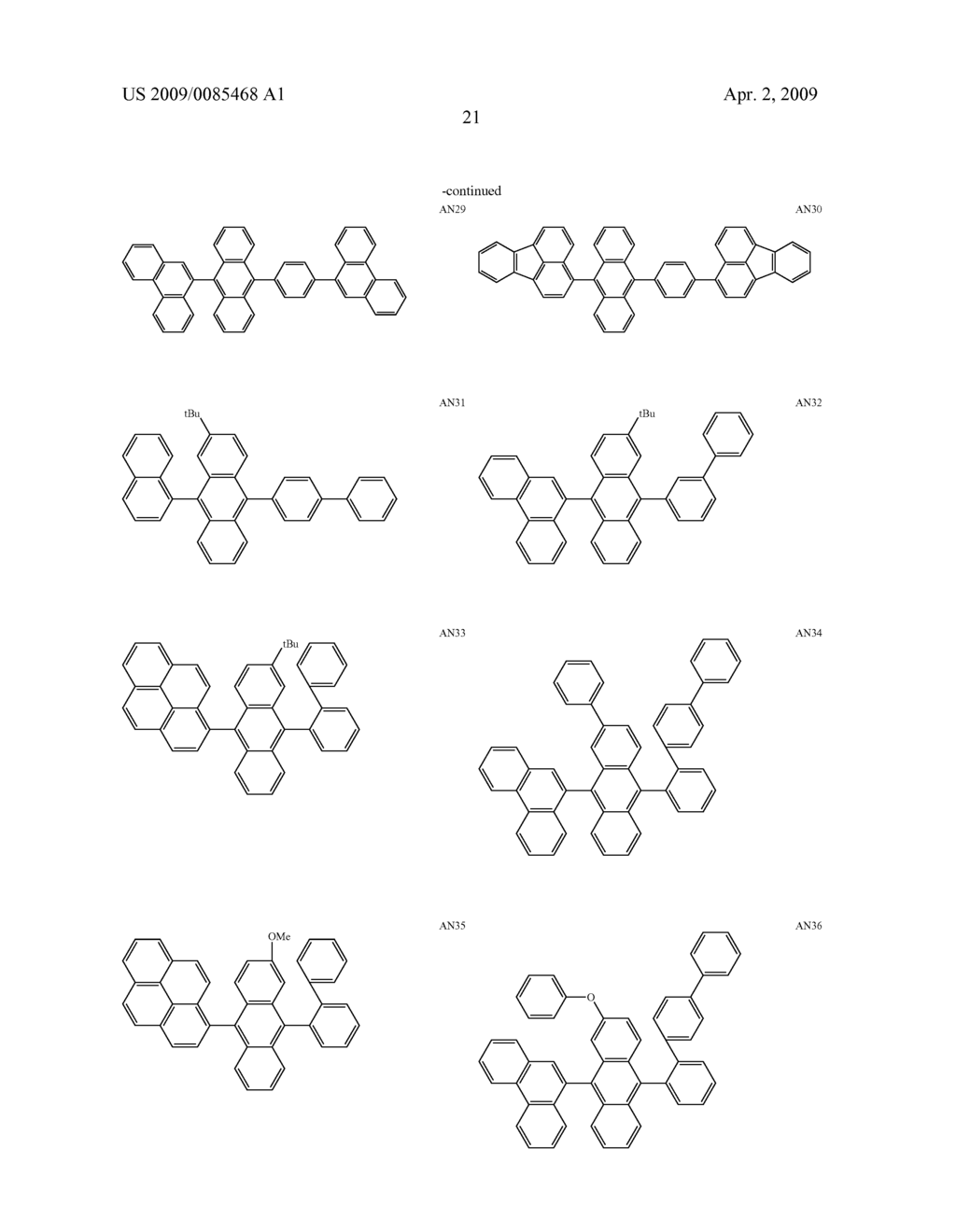 AROMATIC AMINE DERIVATIVES AND ORGANIC ELECTROLUMINESCENCE DEVICES USING THE SAME - diagram, schematic, and image 24