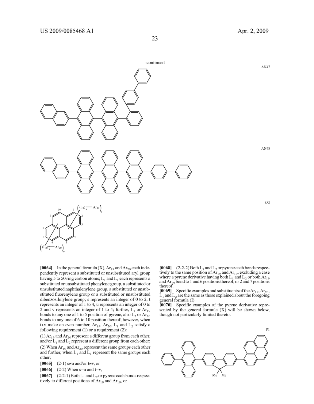 AROMATIC AMINE DERIVATIVES AND ORGANIC ELECTROLUMINESCENCE DEVICES USING THE SAME - diagram, schematic, and image 26