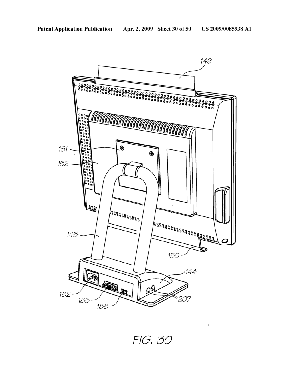 Computer Monitor Having Flat Panel Display And Printhead - diagram, schematic, and image 31