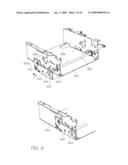 CRADLE UNIT HAVING PIVOTED CONNECTIONS FOR PRINTHEAD CARTRIDGE diagram and image