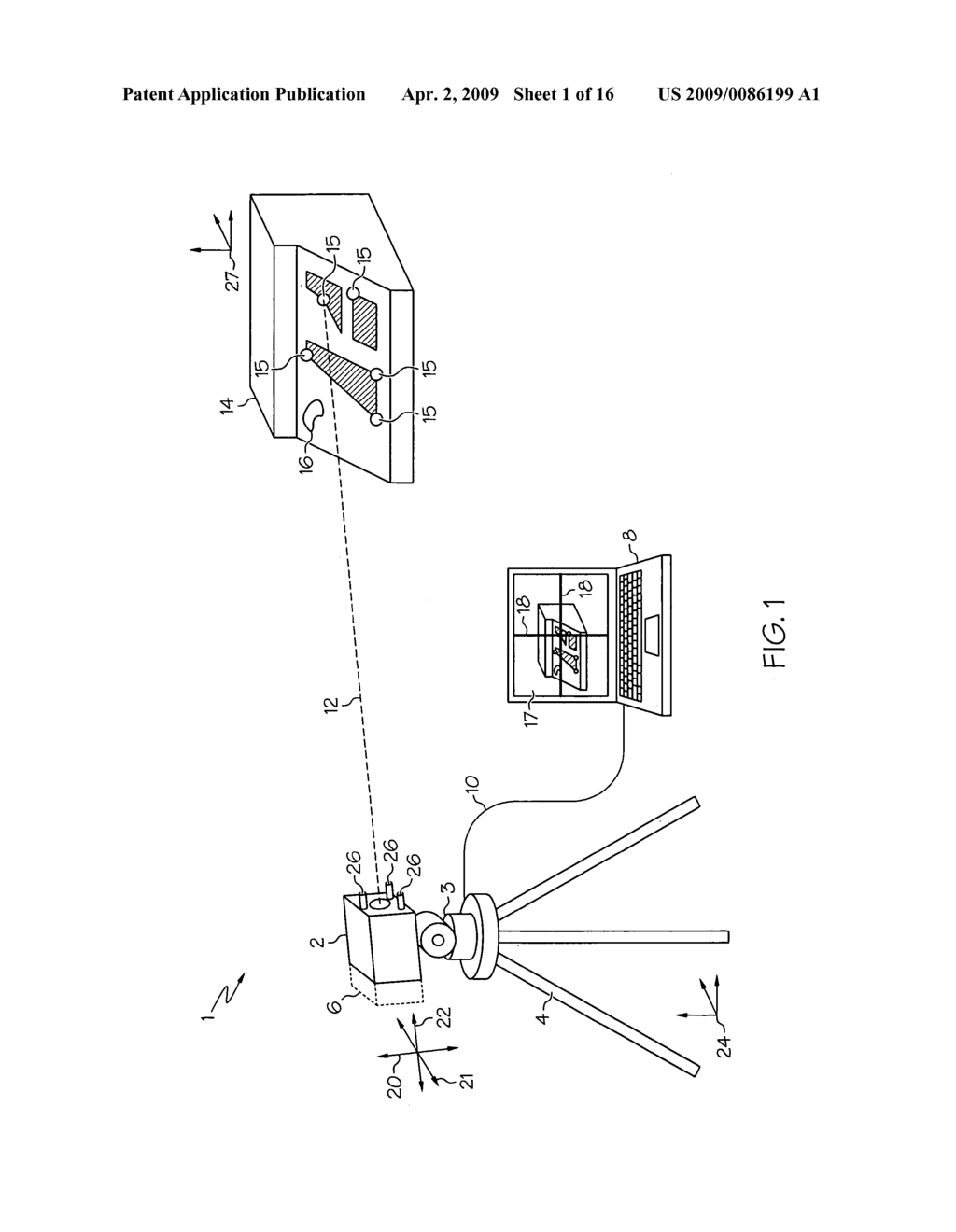 METHOD INVOLVING A POINTING INSTRUMENT AND A TARGET OBJECT - diagram, schematic, and image 02