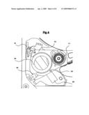 Actuator latching mechanism for magnetic disk drive diagram and image