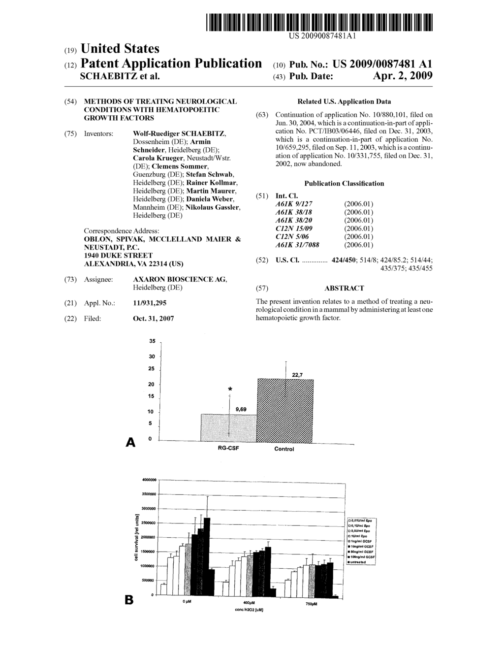 METHODS OF TREATING NEUROLOGICAL CONDITIONS WITH HEMATOPOEITIC GROWTH FACTORS - diagram, schematic, and image 01