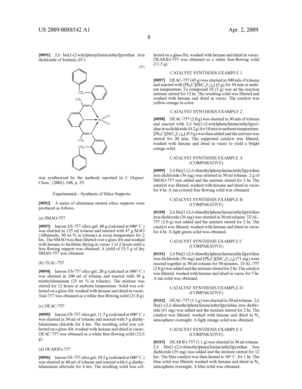 OLEFIN POLYMERIZATION CATALYSTS, THEIR SYNTHESIS AND USE - diagram, schematic, and image 09