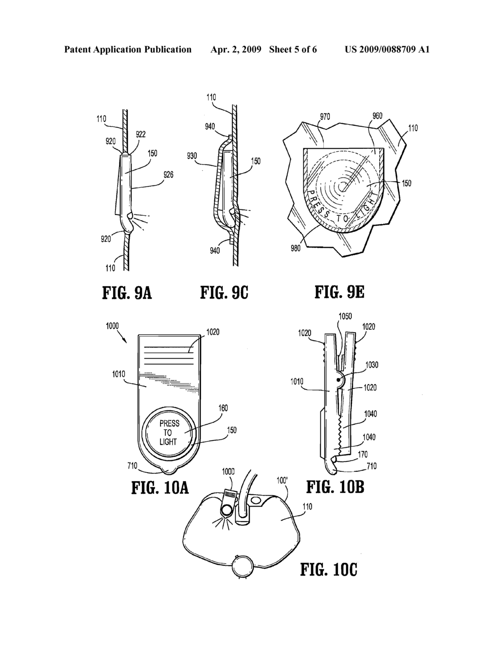 Illuminated fluid collection bag - diagram, schematic, and image 06