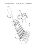 DUAL PIVOT INSTRUMENT FOR REDUCTION OF A FIXATION ELEMENT AND METHOD OF USE diagram and image