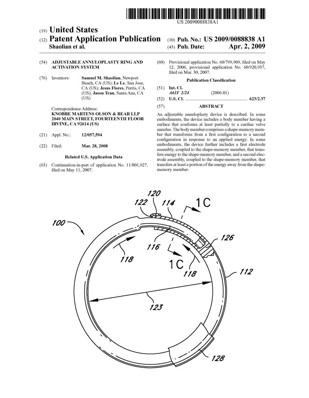 ADJUSTABLE ANNULOPLASTY RING AND ACTIVATION SYSTEM - diagram, schematic, and image 01