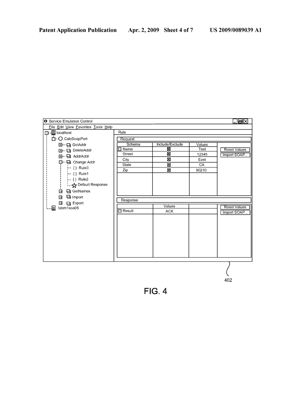 SYSTEM AND METHOD OF EMULATING FUNCTIONALITY OF A WEB SERVICE - diagram, schematic, and image 05