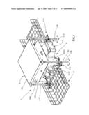 Cable management system for a raised floor grid system diagram and image