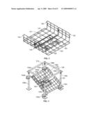 Cable management system for a raised floor grid system diagram and image