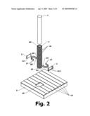 Apparatus for affixing a dock to an inboard mooring pole diagram and image