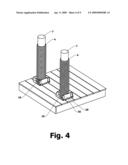 Apparatus for affixing a dock to an inboard mooring pole diagram and image