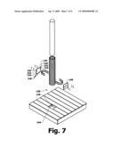 Apparatus for affixing a dock to an inboard mooring pole diagram and image