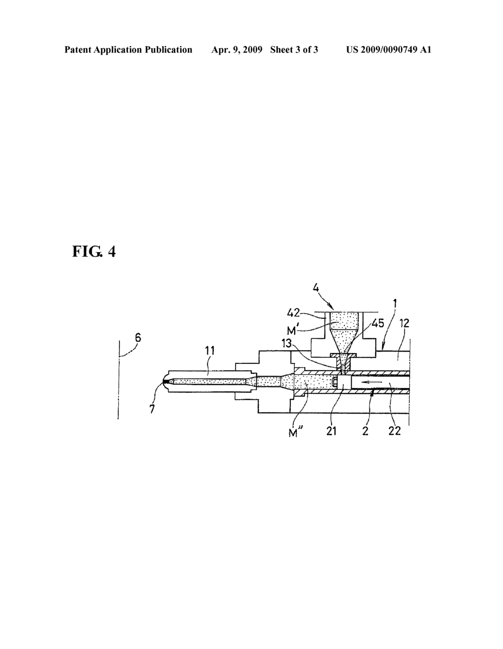 Method for preventing leaking of molten metal in injection molding of metal material - diagram, schematic, and image 04