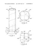 Concrete Form Assembly for Square Columns, and Locating Template for Use Therewith diagram and image