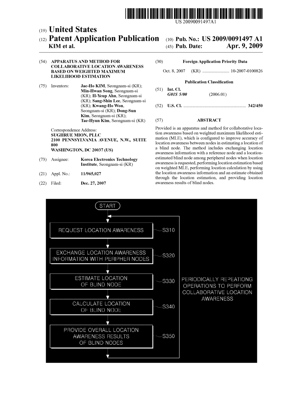 Apparatus and Method For Collaborative Location Awareness Based on Weighted Maximum Likelihood Estimation - diagram, schematic, and image 01