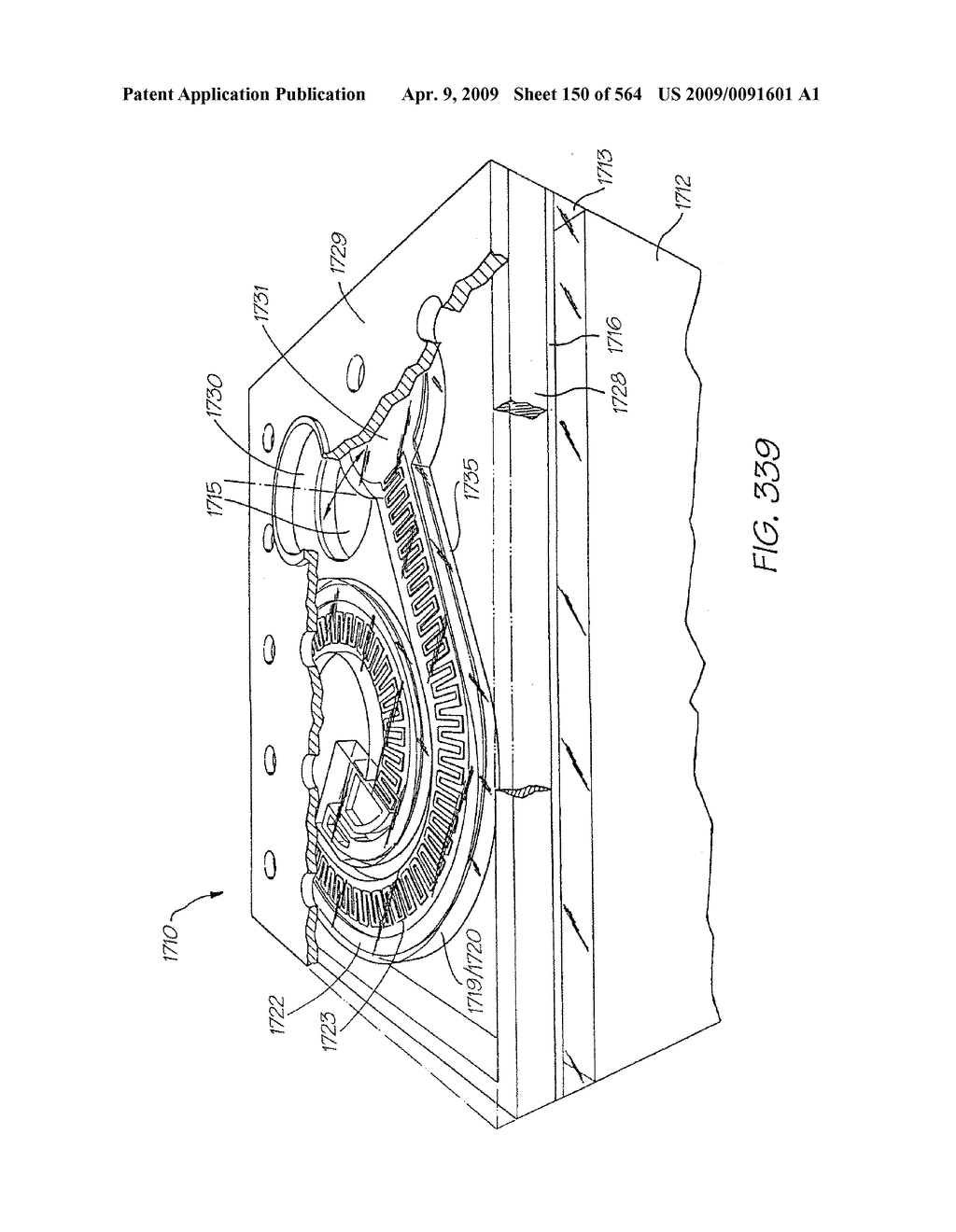 Inkjet Nozzle Utilizing Electrostatic Attraction Between Parallel Plates - diagram, schematic, and image 151