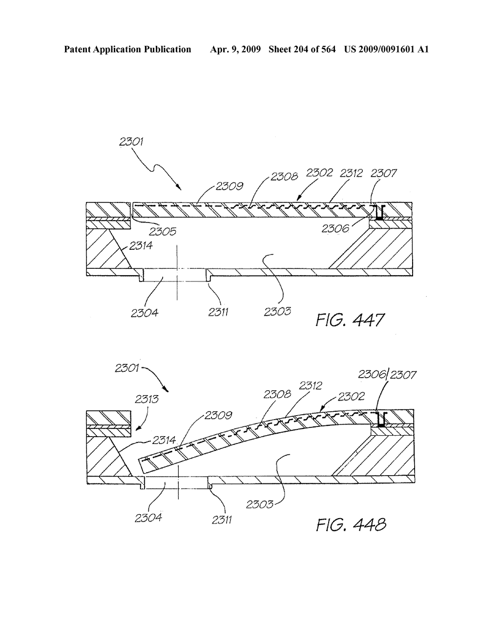 Inkjet Nozzle Utilizing Electrostatic Attraction Between Parallel Plates - diagram, schematic, and image 205
