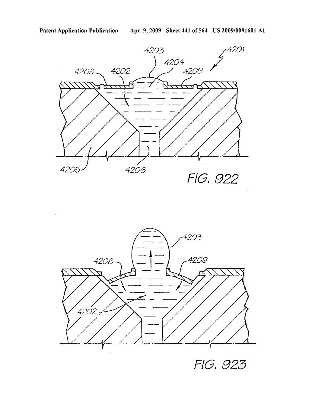 Inkjet Nozzle Utilizing Electrostatic Attraction Between Parallel Plates - diagram, schematic, and image 442