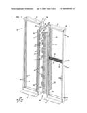 Vertical cable management system with ribcage structure diagram and image