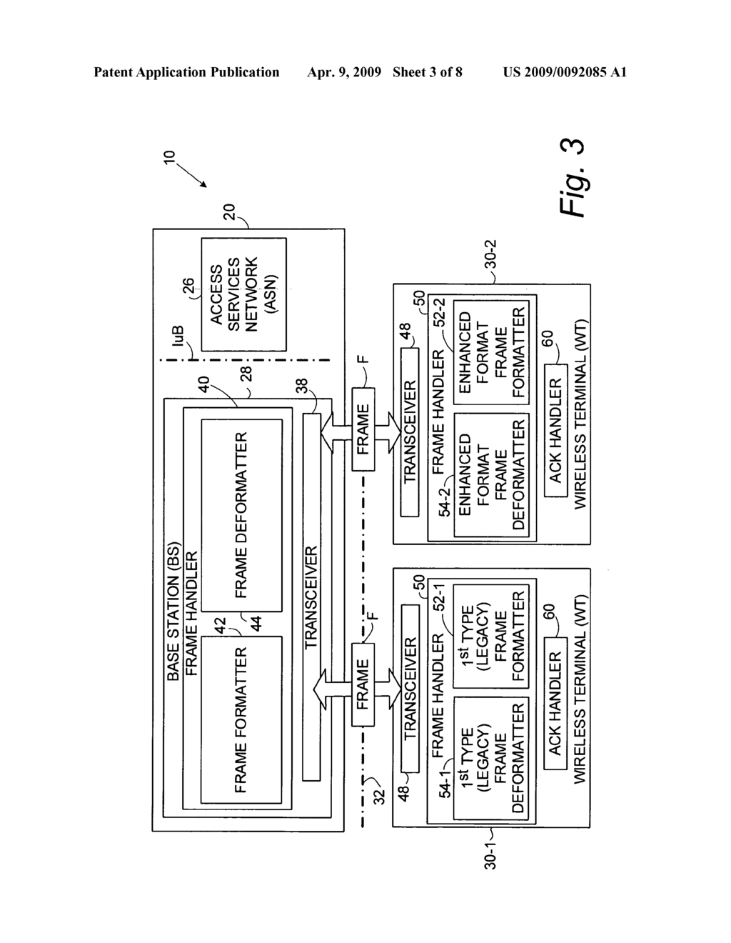 TELECOMMUNICATIONS FRAME STRUCTURE ACCOMODATING DIFFERING FORMATS - diagram, schematic, and image 04